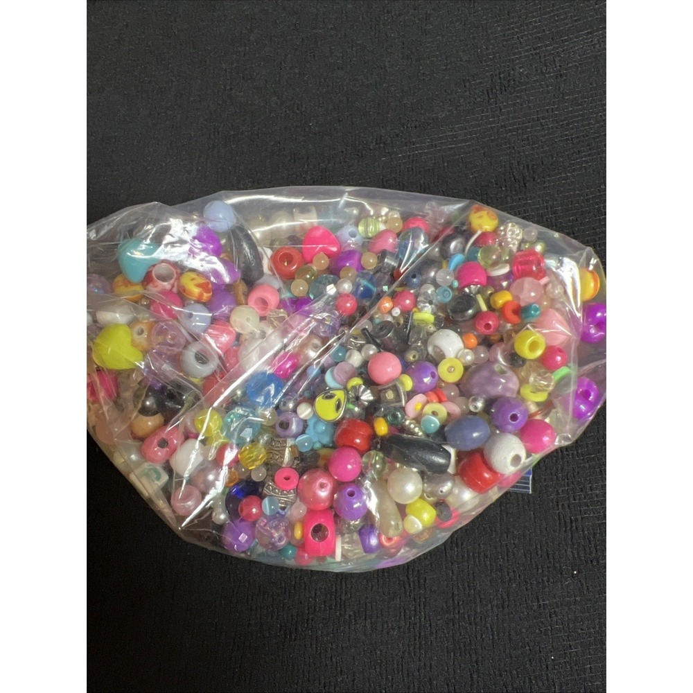 Mixed Bead Lot 2 Lbs Jewelry Craft Making Craft Supplies Acrylic Glass Pearls - Picture 6 of 12
